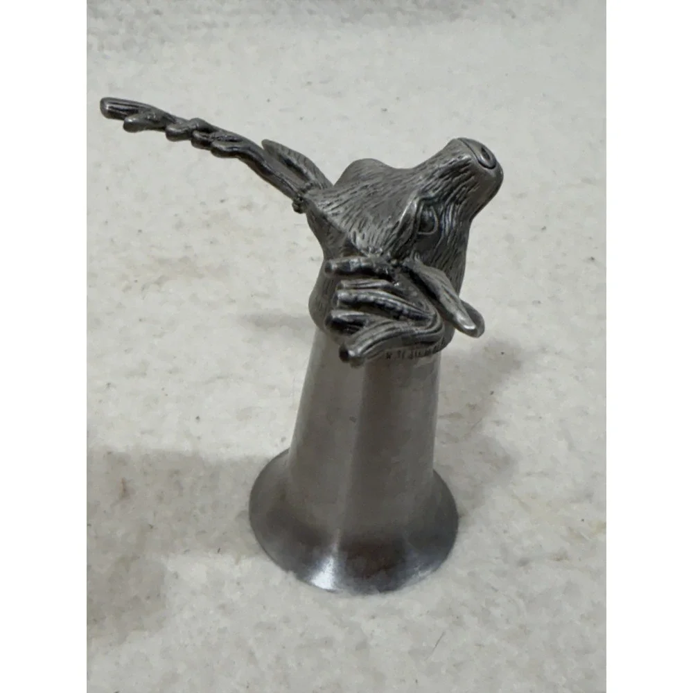 Jagermeister Pewter Stag Deer Head Shot Glass Jigger Rustic Lodge Barware